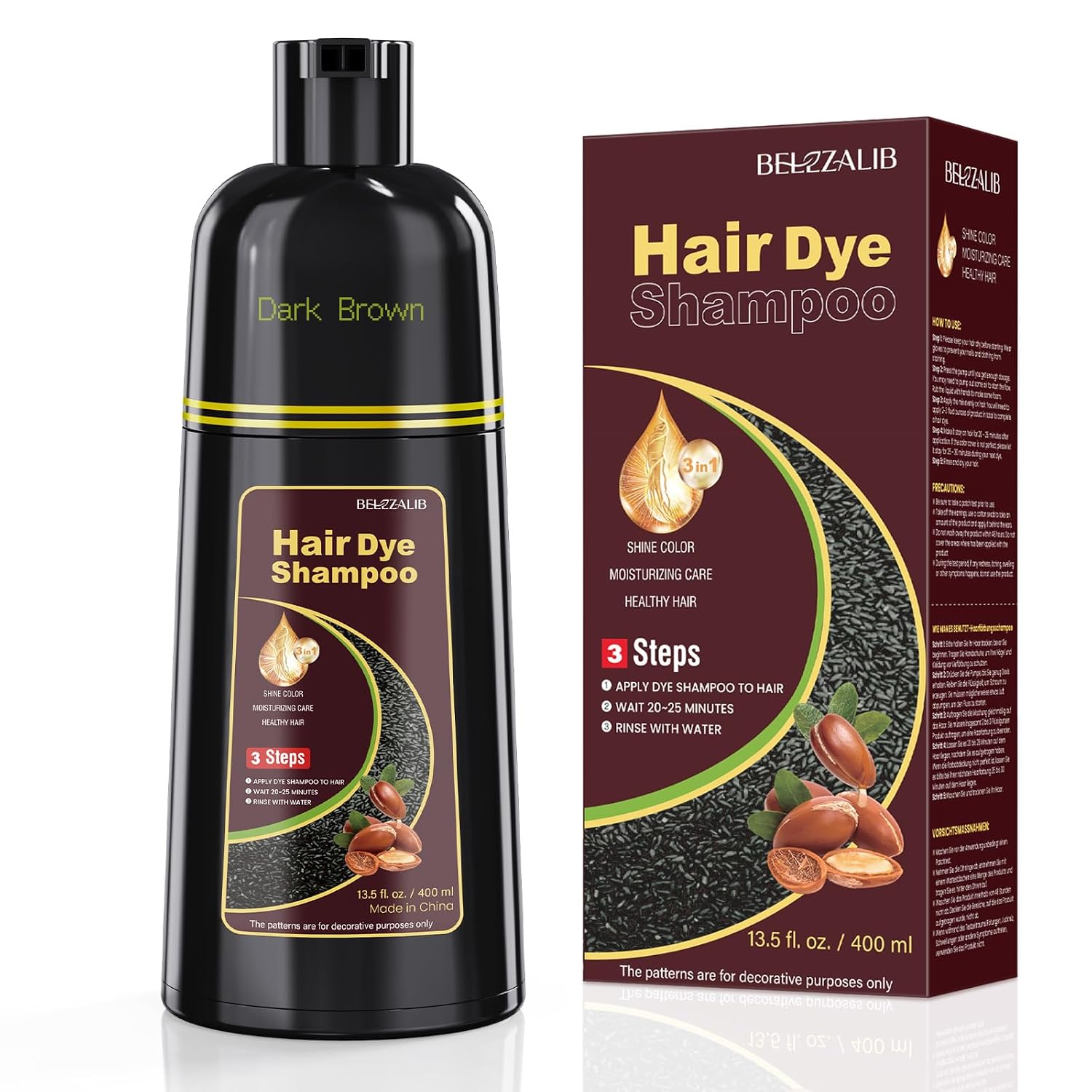 Detalle de Dark Brown Hair Dye Shampoo 13.5 oz