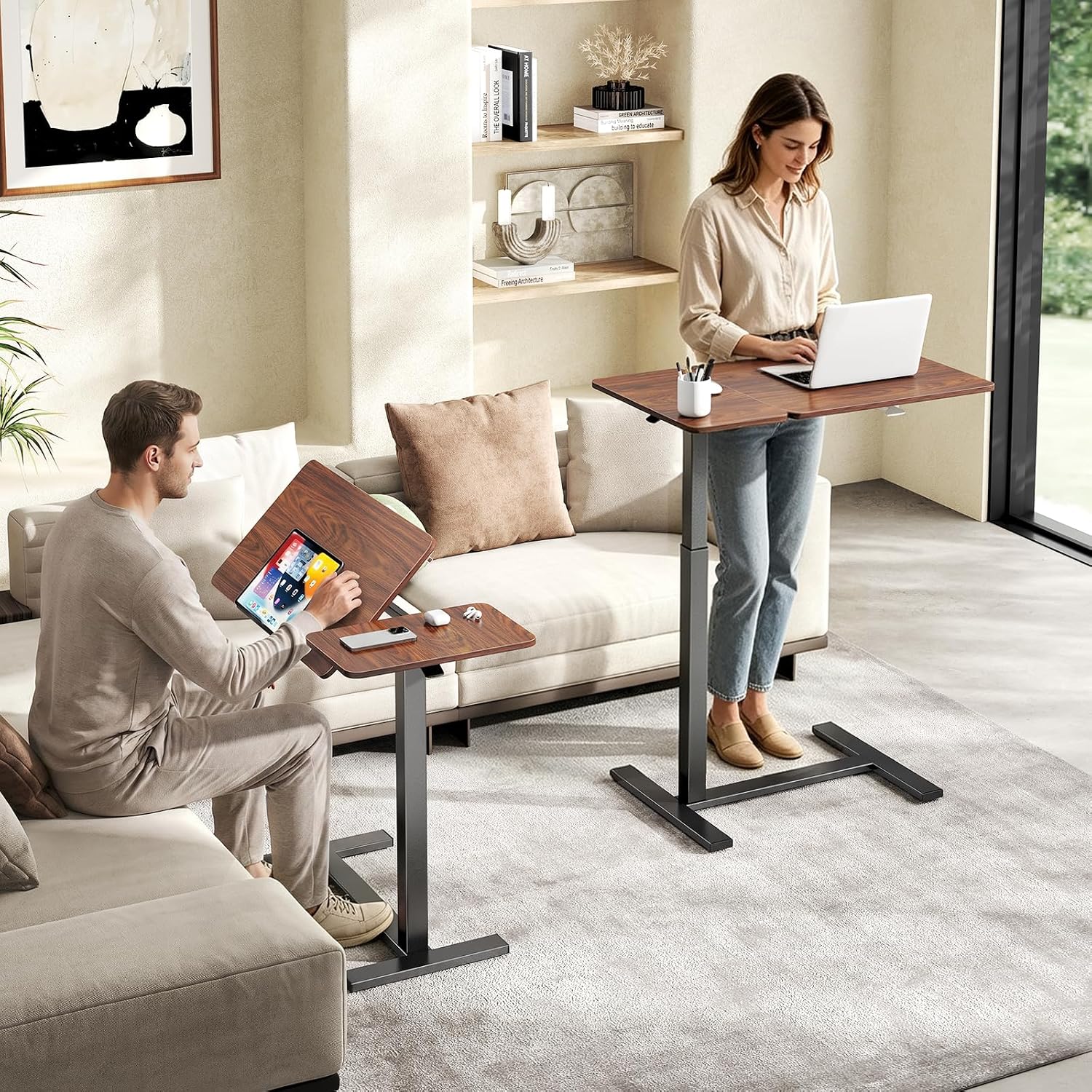 Detalle 2 de DUMOS Rolling Standing Desk, Adjustable Height