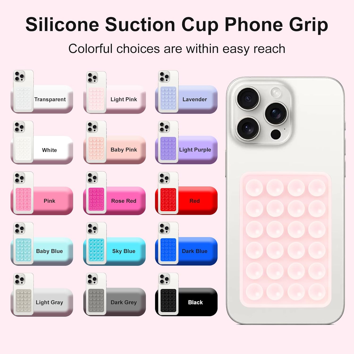 Detalle 2 de Giumel 8PCS Silicone Suction Phone Mount