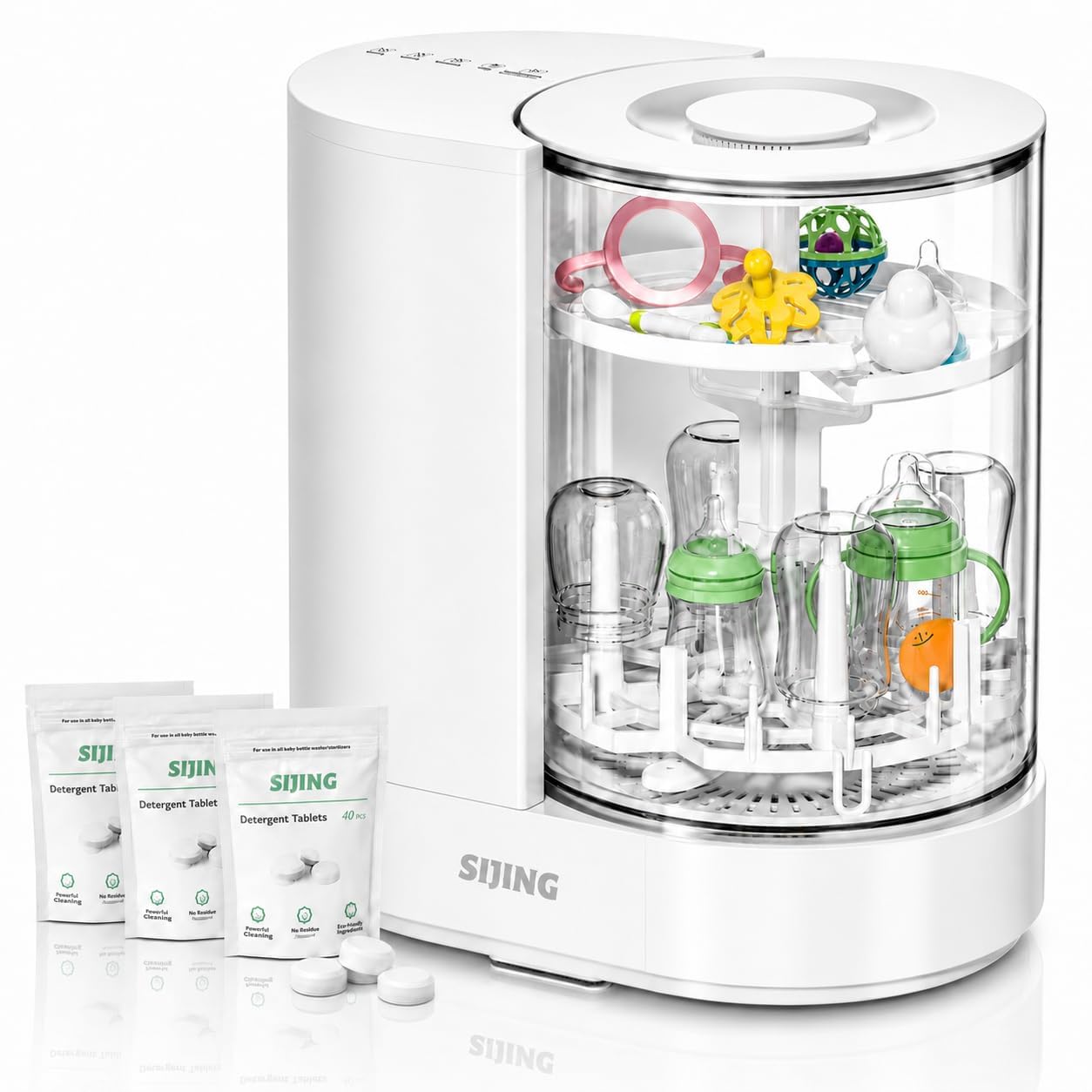 Detalle de SIJING Baby Bottle Washer with Glass Chamber