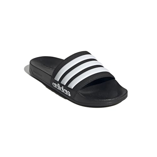 Detalle de adidas Adilette Shower Slides Unisex – Core Black/Cloud White, Größe EU 42