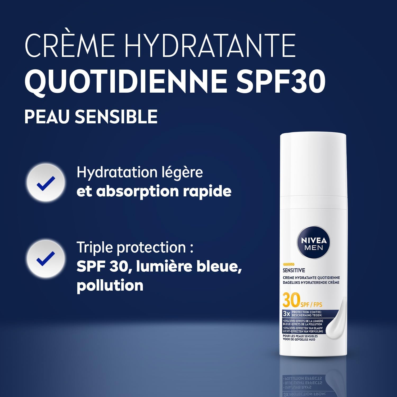 Detalle 2 de NIVEA MEN Crème visage SPF30 50 ml