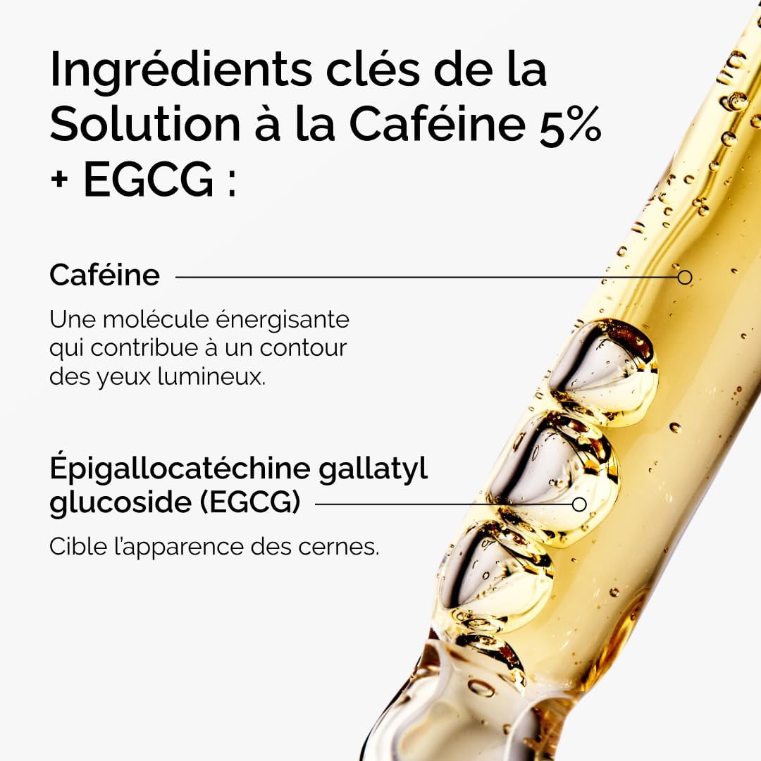 Detalle de The Ordinary Solution à la Caféine 5% + EGCG – Sérum contour des yeux, 30 ml