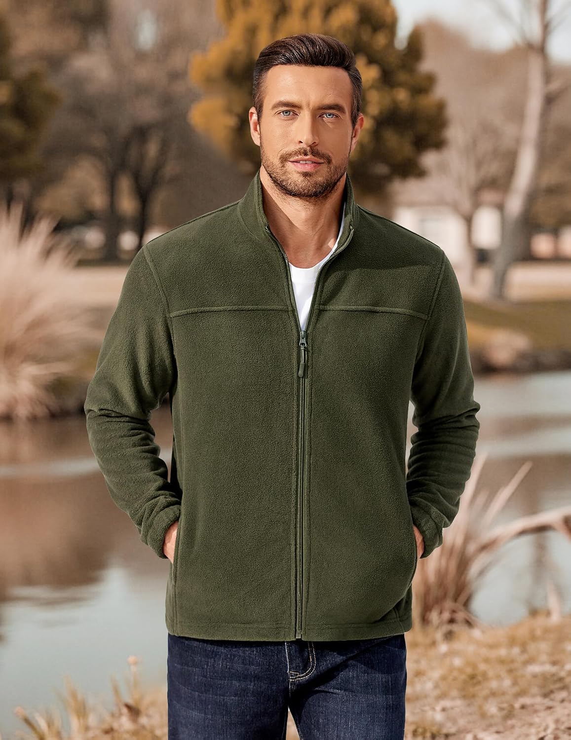 Detalle de COOFANDY Men's Polar Fleece Jacket