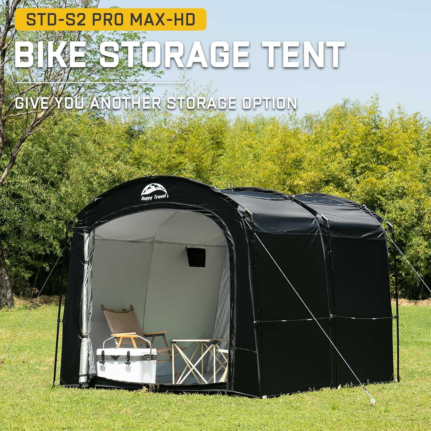 Detalle 1 de HAPPY TRAVEL Bike Storage Tent, XXXL 8–10-Bike Waterproof Oxford Shelter
