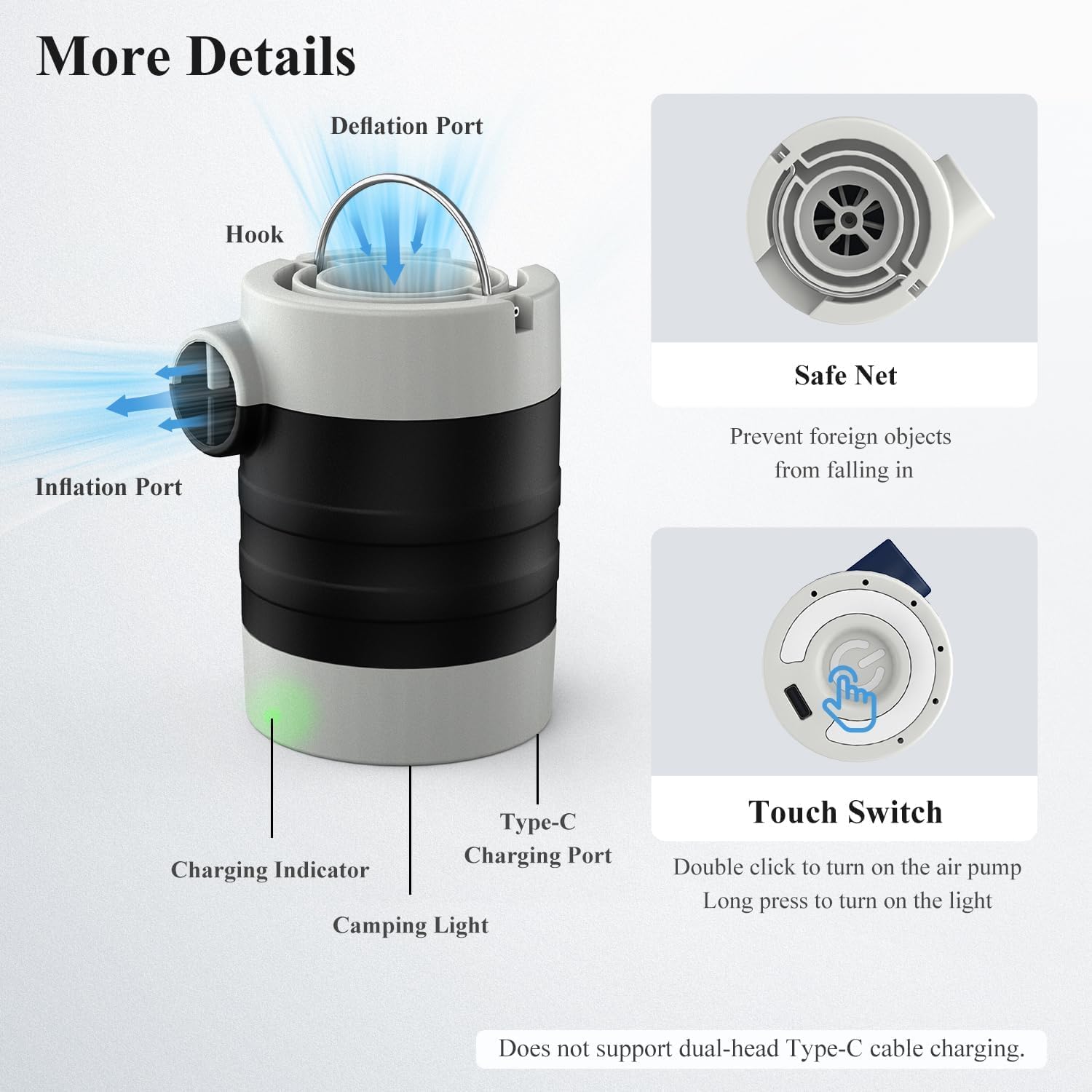 Thumbnail 6 de Beautyovo 3-in-1 Cordless Pump with Light and Carry Bag: Inflates, Deflates and Illuminates