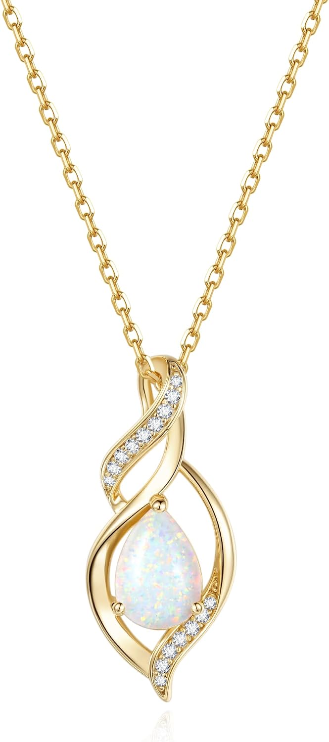 Thumbnail 6 de FANCIME 14ct Gold Plated Teardrop September Birthstone Necklace for Women
