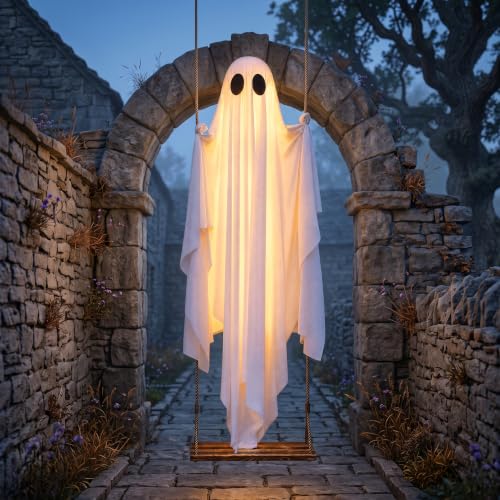 Detalle de Sunwuun Große LED Halloween Geist Outdoor – 2,6 m, Fernbedienung