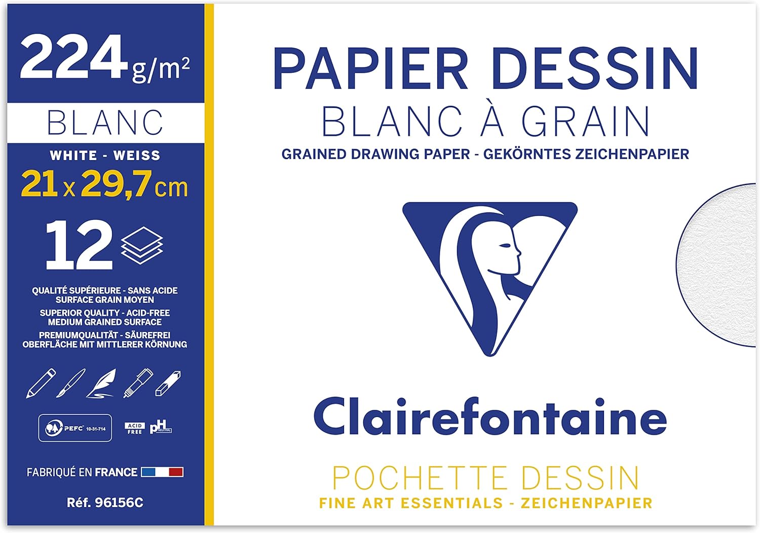 Thumbnail 5 de Pochettes Clairefontaine 96186AMZC avec 10 feuilles A3 📄