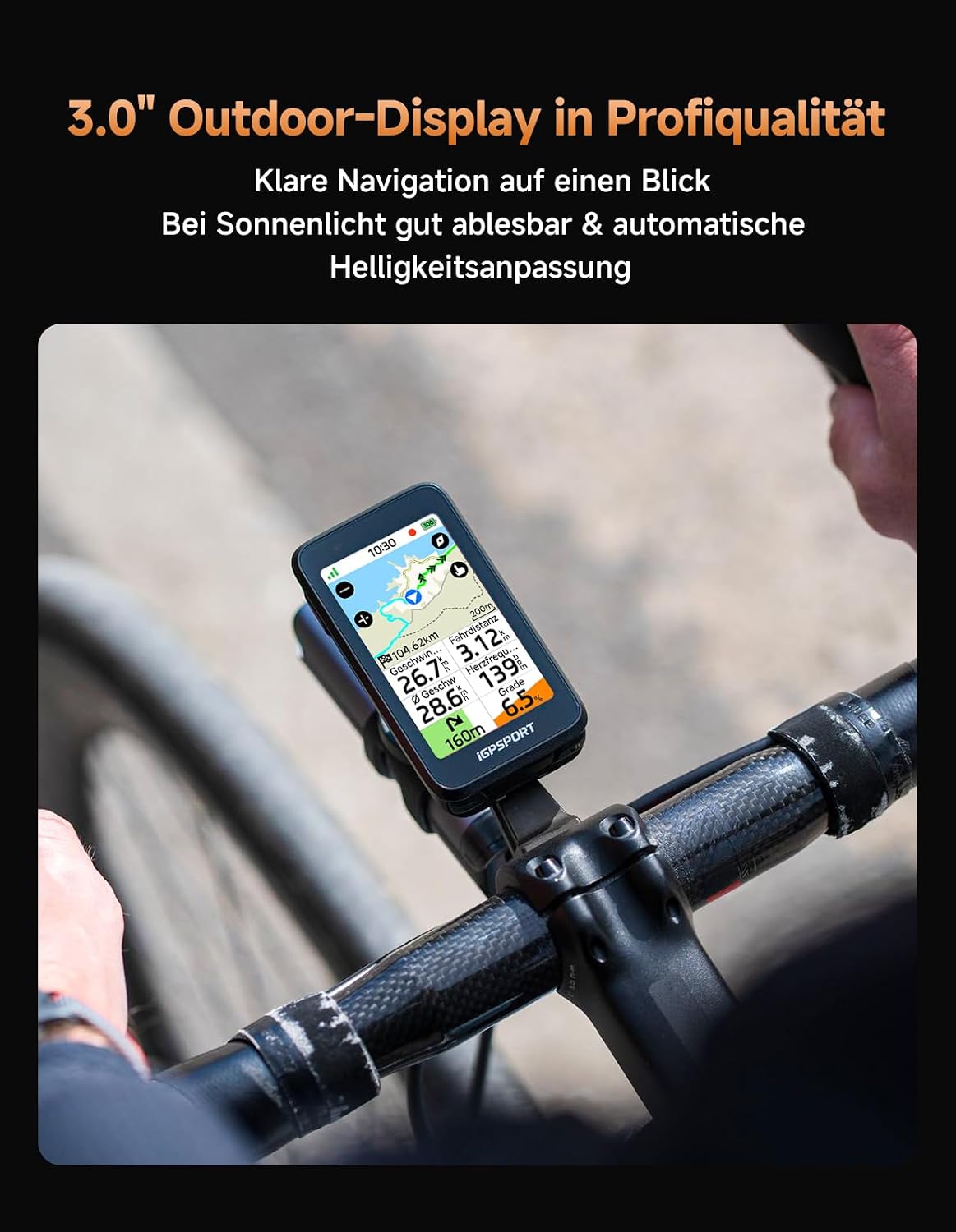 Thumbnail 1 de iGPSPORT BiNavi Air Fahrradcomputer Kabellos – GPS, 3,0'' Touchscreen, Kartennavigation und Kletterfunktionen