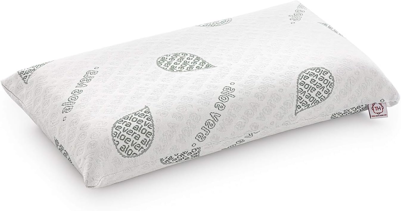 Thumbnail 4 de Textilhome set di 2 cuscini cervicali in memory foam 70 cm con rivestimento in tessuto all’Aloe Vera e nucleo in visco puro