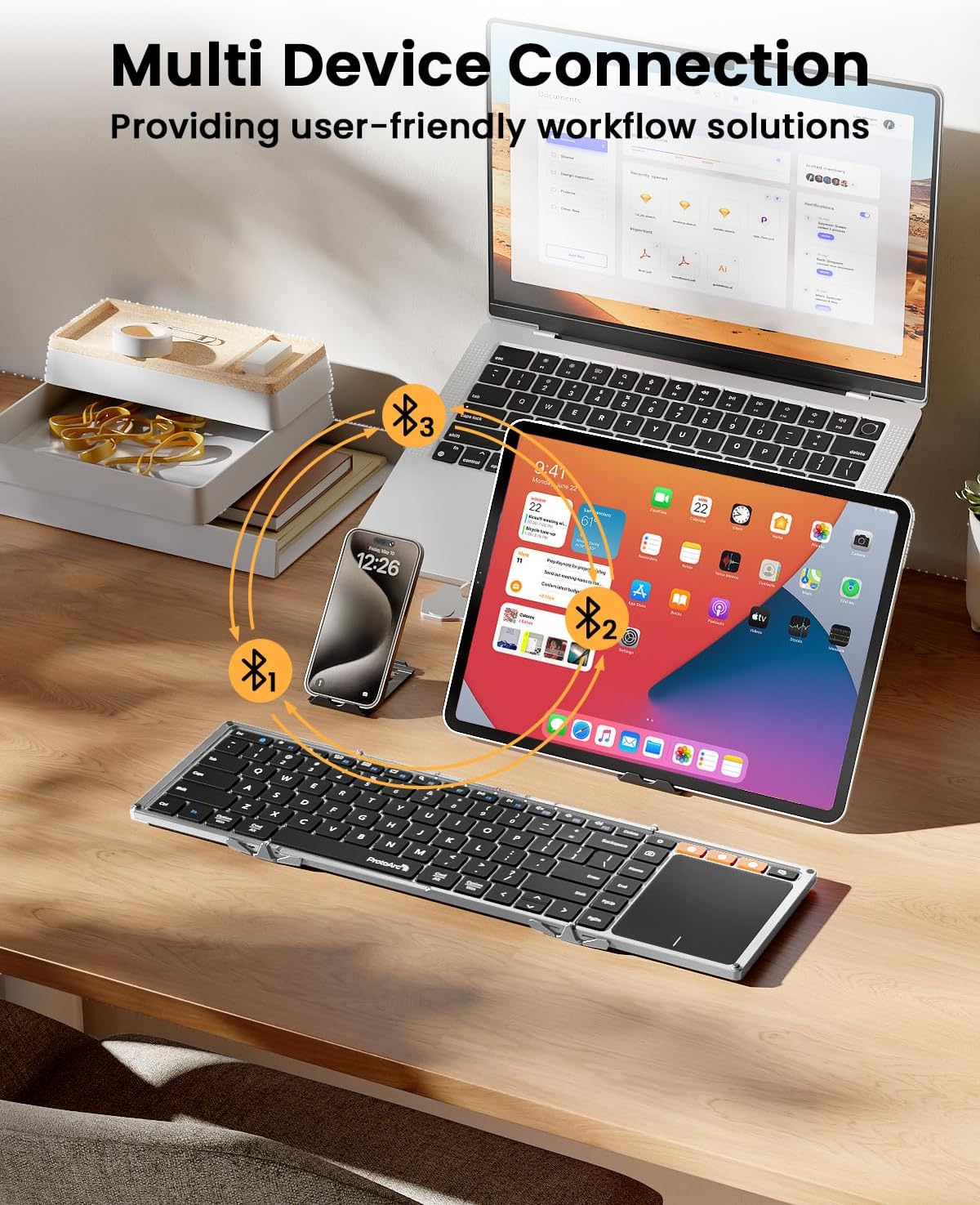 Detalle 2 de ProtoArc Foldable Keyboard 88-Key