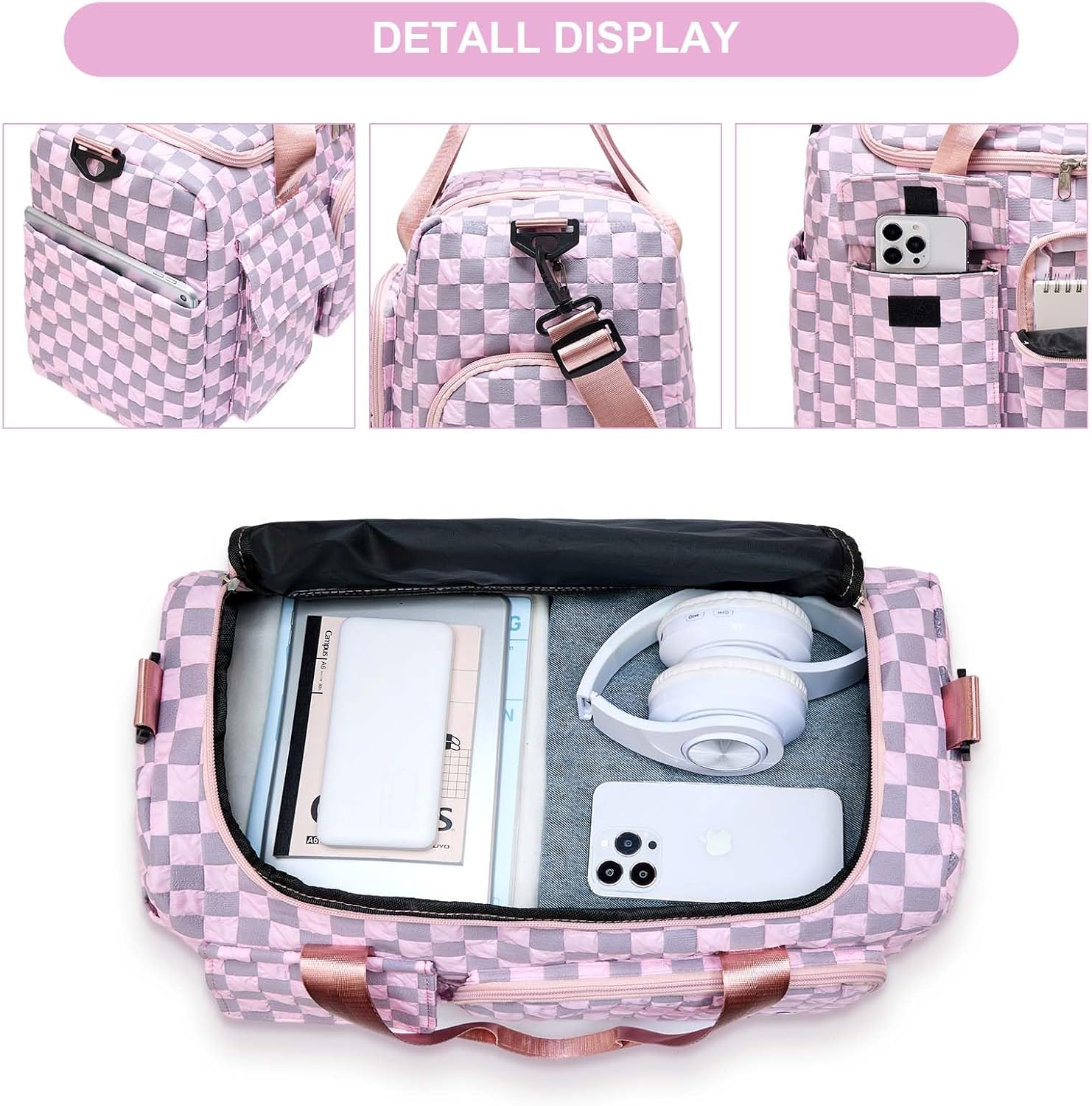 Thumbnail 5 de Small Gym Bag Travel Duffle 28x50x21cm