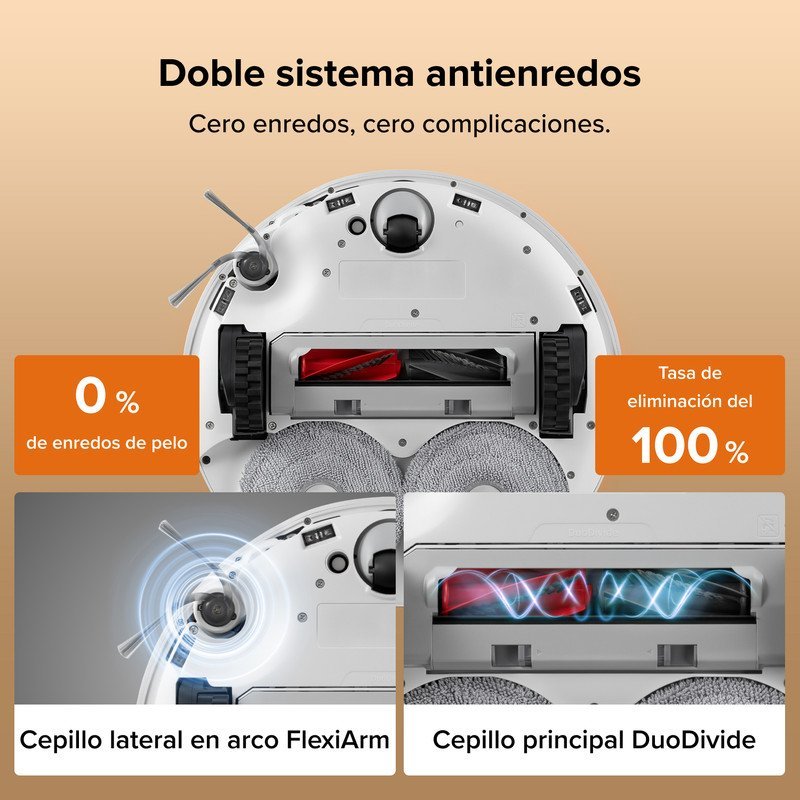 Detalle 2 de Roborock Qrevo Edge 2 Set: aspirador y fregona autónomo con 25000 Pa y secado profesional