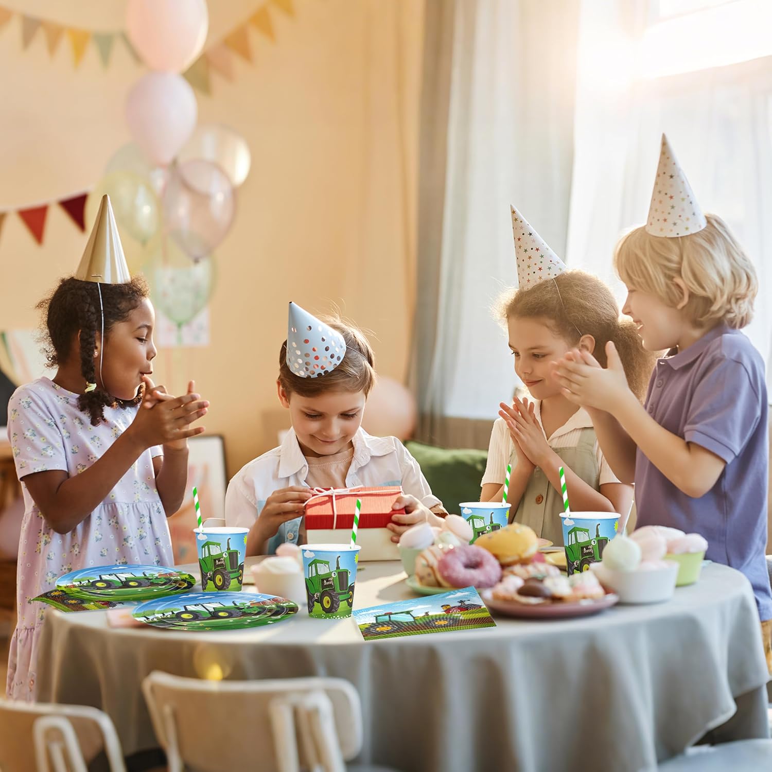 Thumbnail 6 de BuyCard Traktor Partyzubehör Set – 60 Teile für Geburtstag mit Traktor-Design