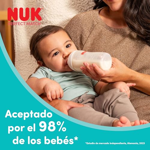 Thumbnail 6 de NUK Perfect Match Set de 2 Biberones 260 ml con ventilación anticólico y control de temperatura