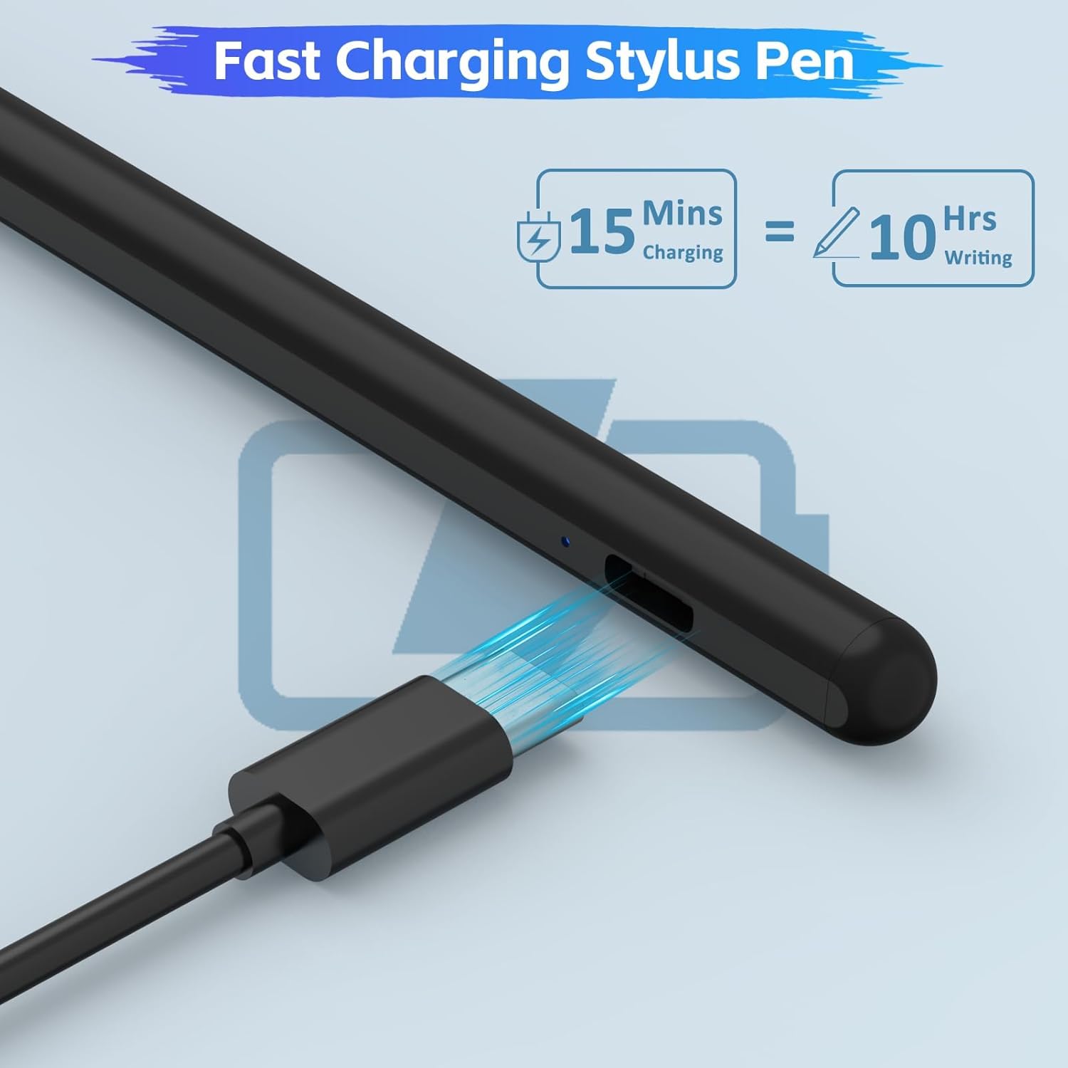 Thumbnail 3 de Tablet Stift für Android: Stylus Pen mit Neigungserkennung, 1,5-mm Spitze & Schnellladung (Black)