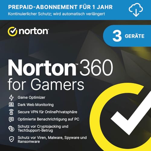 Detalle de Norton 360 for Gamers 2026 – 3 Geräte, 1 Jahr, automatisierte Verlängerung
