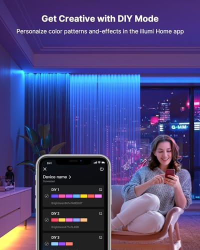 Detalle de Mexllex Ruban Led 5M : bande LED RGB pilotable par APP et télécommande, ambiance musique intégrée