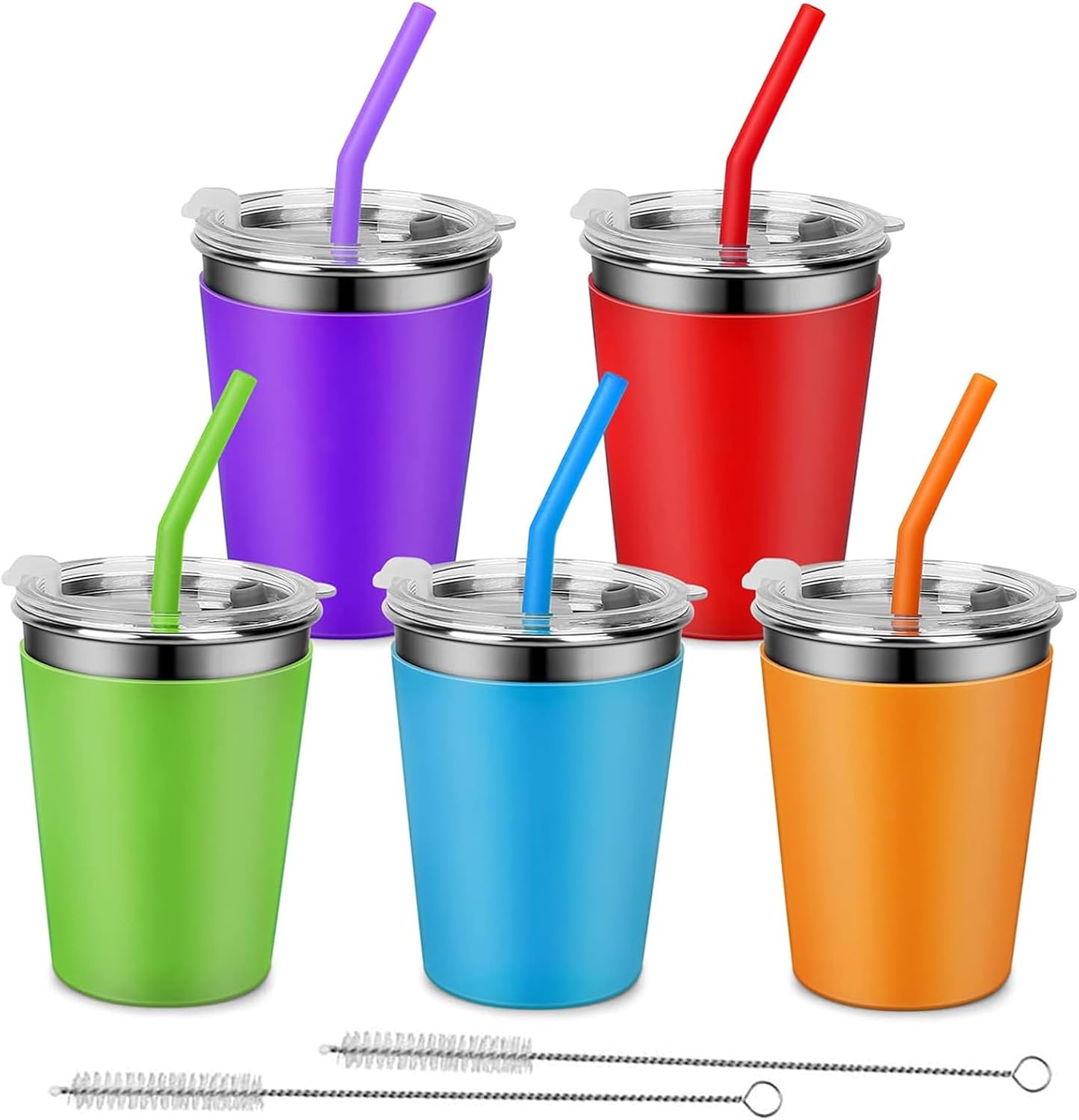 Detalle de Hikrxya Edelstahl Trinkbecher 350 ml 5 Stück