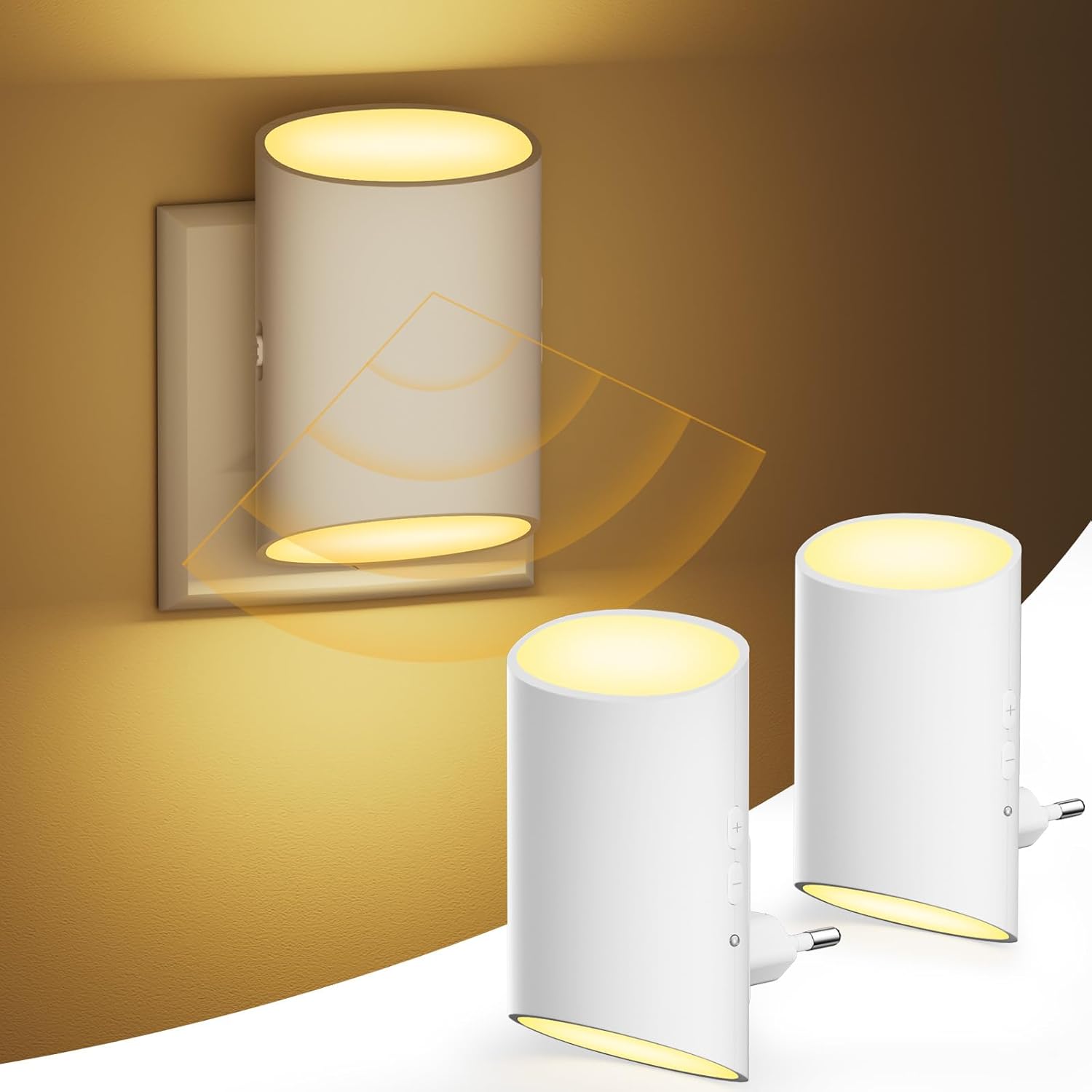 Detalle de Nachtlicht Steckdose 2er Set 3000K Warmweiß