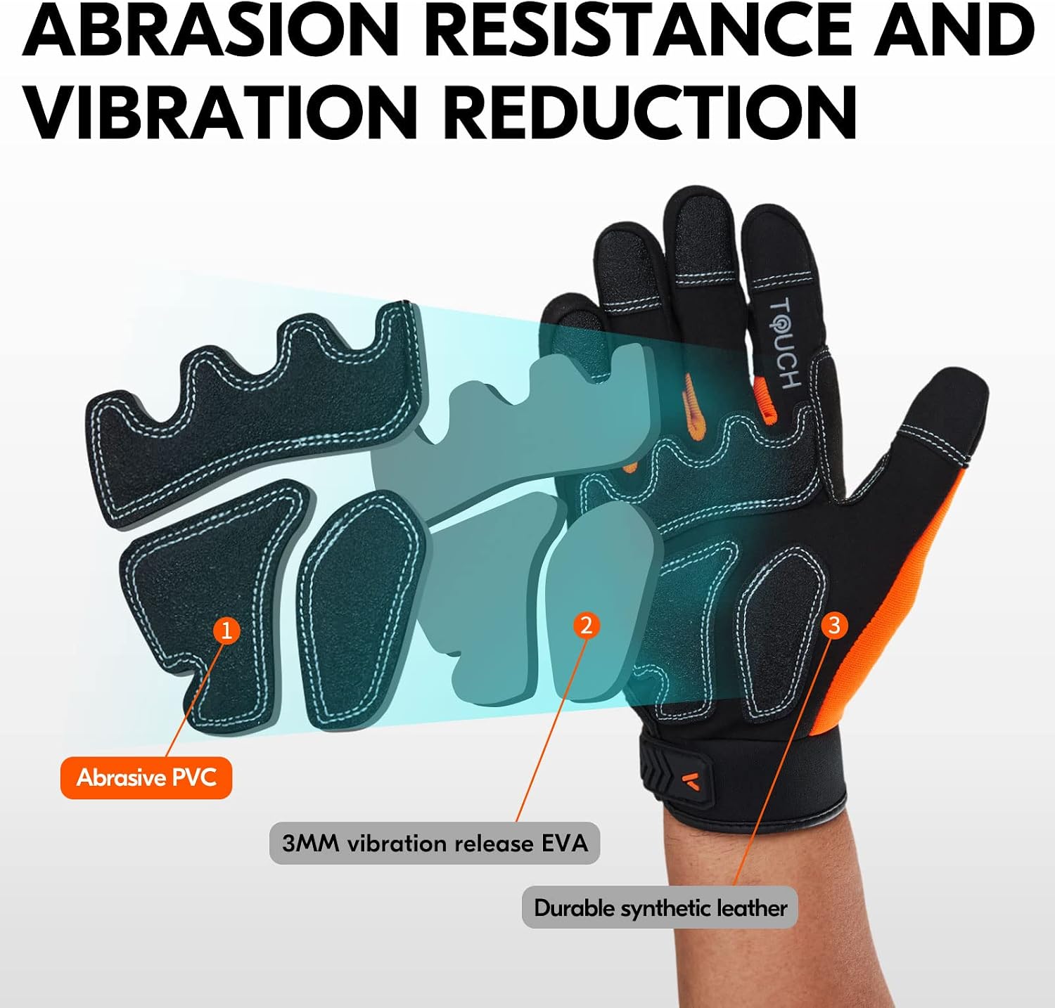 Thumbnail 4 de Vgo... Waterproof Winter Gloves Touchscreen: Warm, Heavy‑Duty Safety Gloves for Cold Weather