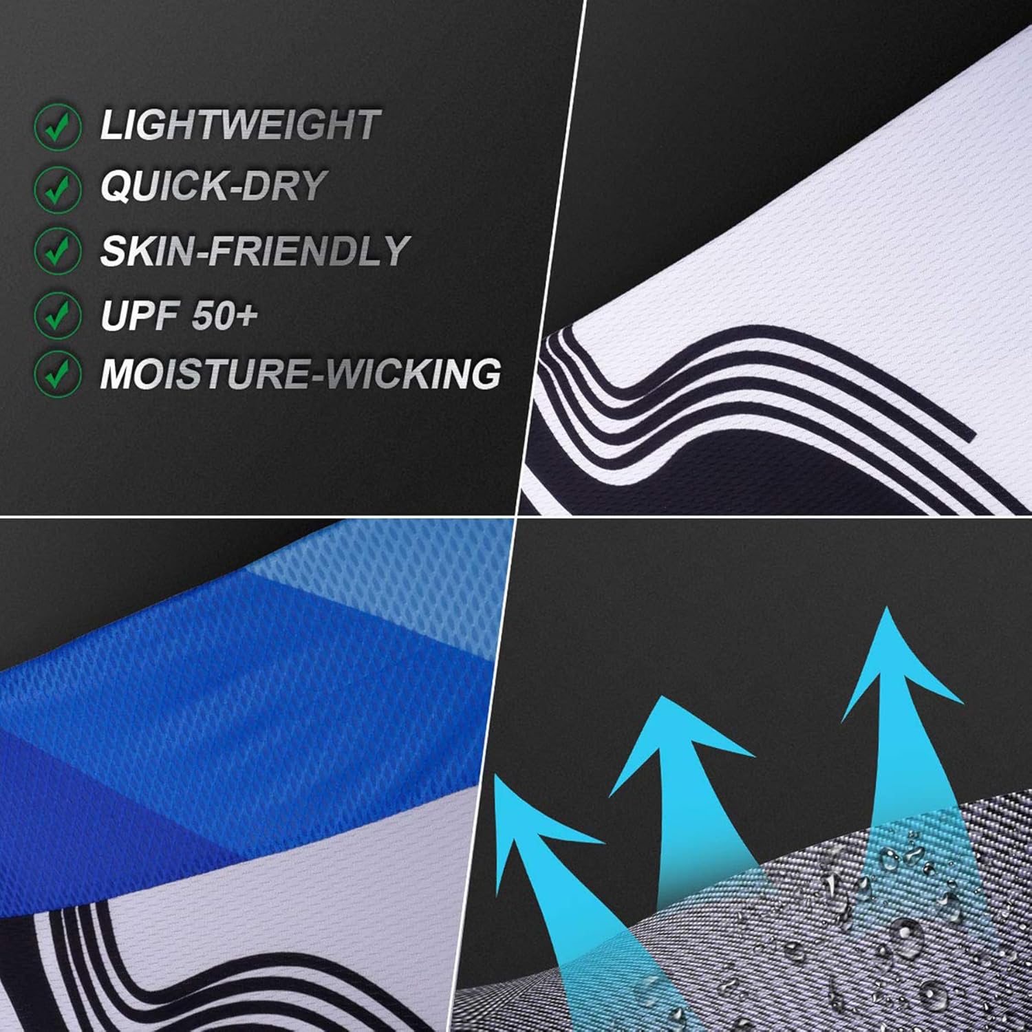 Thumbnail 5 de X-TIGER Maglia da ciclismo uomo traspirante, con 3 tasche posteriori e inserti riflettenti