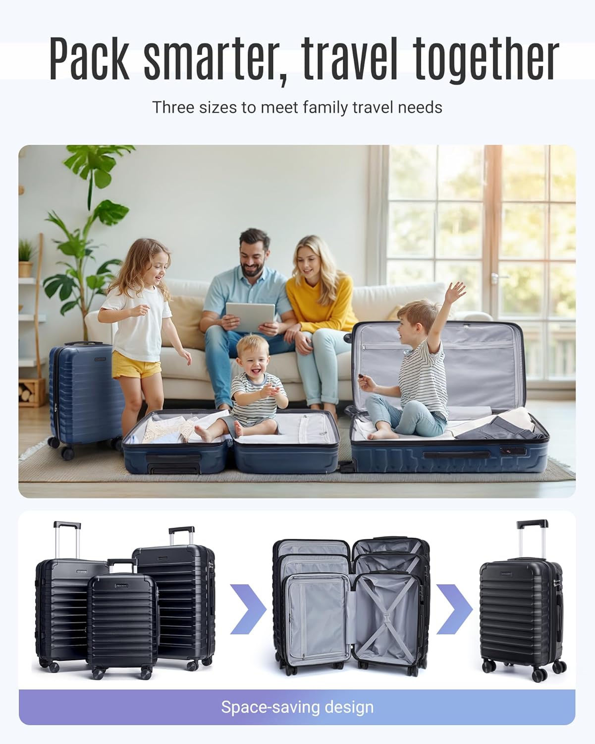 Thumbnail 1 de LIGHT FLIGHT 3-Piece Luggage Set 20/24/28 in