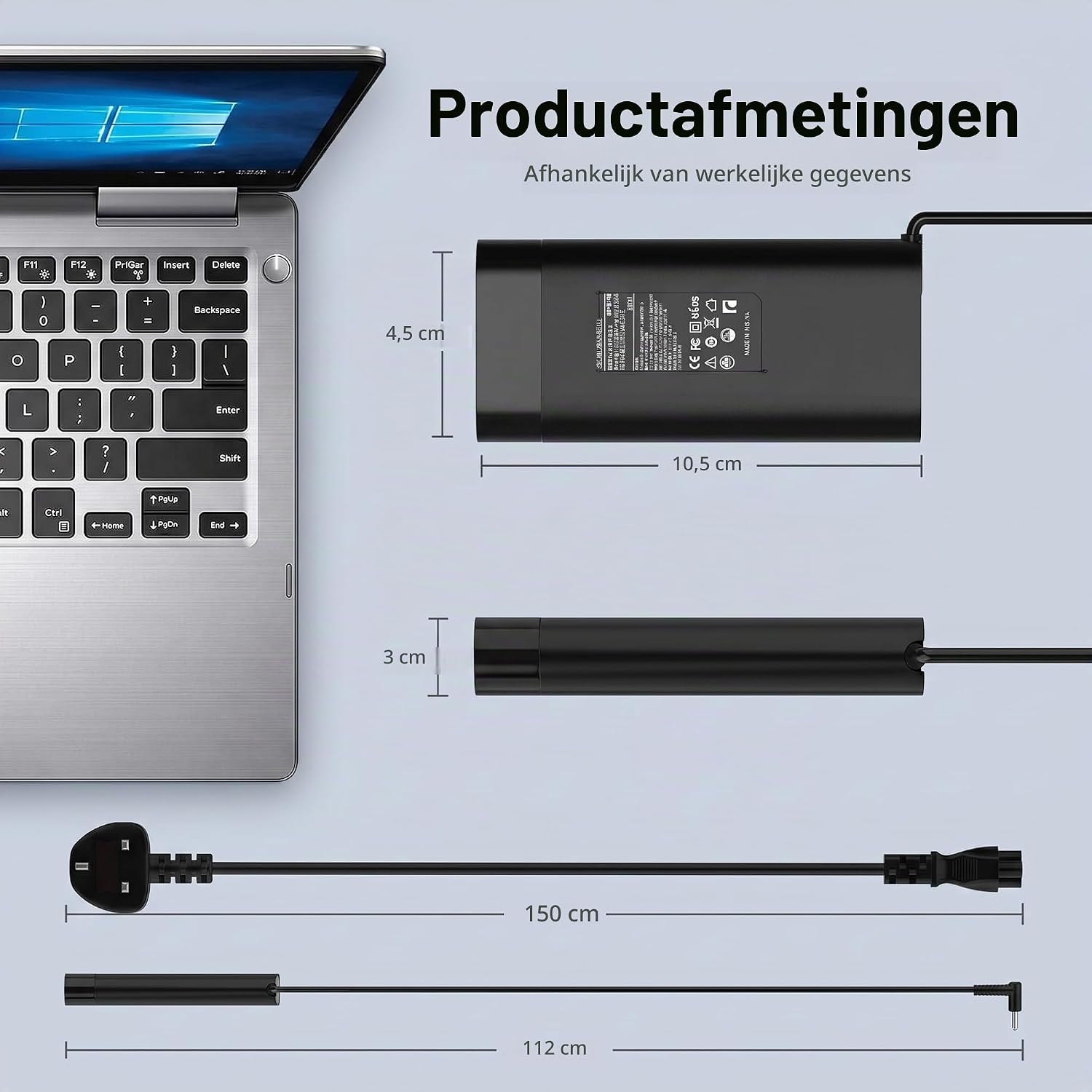 Thumbnail 6 de VUOHOEG 200W 4.5x3.0mm laptopadapter voor HP, 19,5 V en 10,3 A