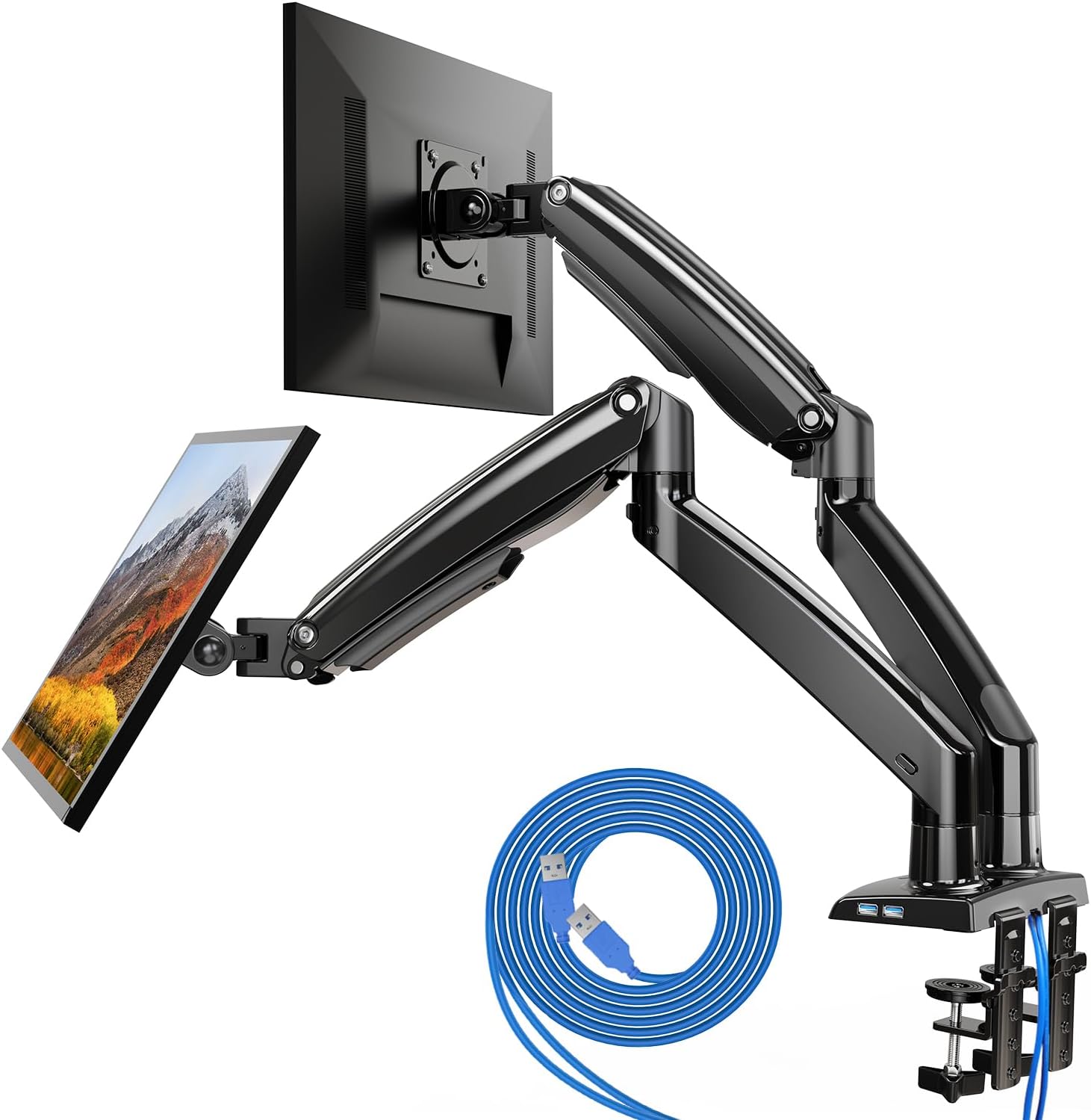 Detalle de HUANUO Dual Monitor Arm for 13–40 Inch Monitors