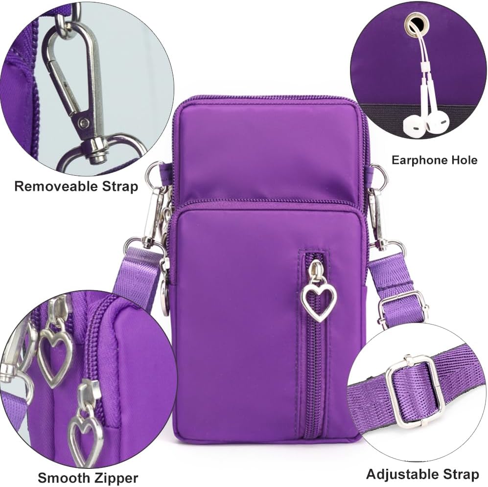 Thumbnail 3 de DuoLmi borsa a tracolla impermeabile da donna per smartphone (compatibile iPhone 15 Pro Max e serie Galaxy S22/S23) – 20x10x5 cm