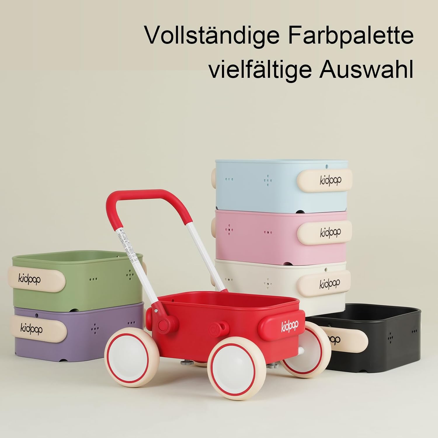 Detalle de Kidpop PULA 2-in-1 Baby Lauflernwagen für Indoor & Outdoor (grün)