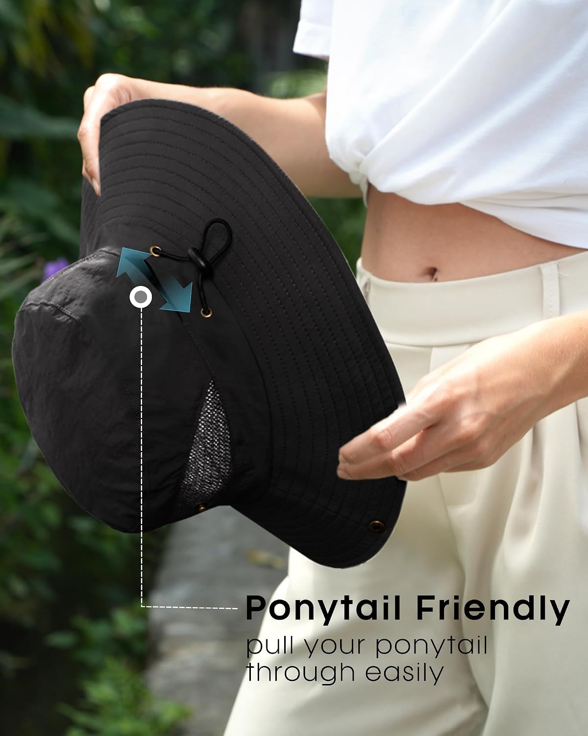 Thumbnail 2 de FURTALK Women's Sun Hat with Ponytail Hole – Wide Brim UPF 50+ for Beach and Hiking