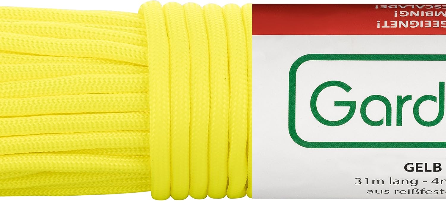 Detalle de GardenMate Paracord 550 in nylon per uso esterno da 31 m e 4 mm (7 fili) – colori disponibili