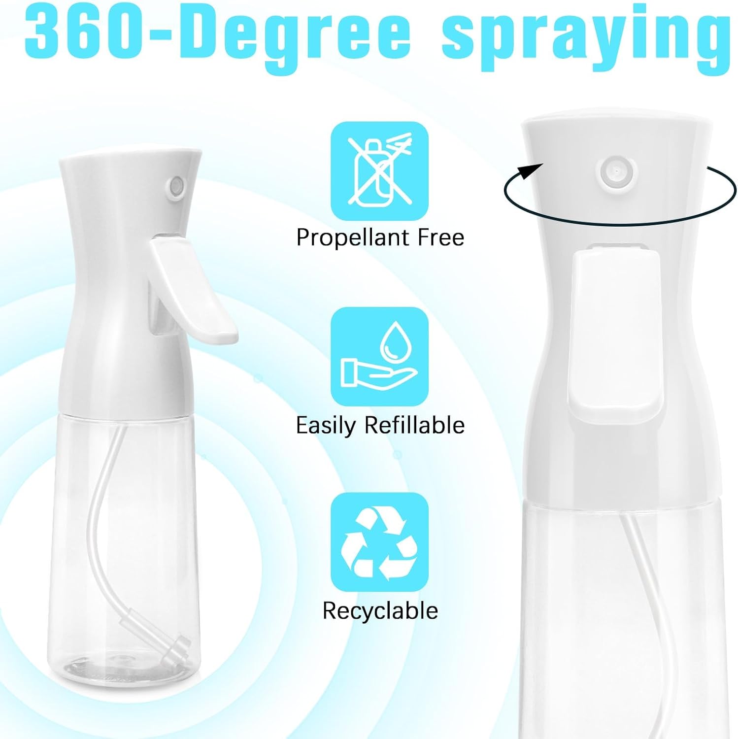 Detalle de Fun Gift Spray Bottle For Hair: Ultra-fine Mist for Hair, Plants and More