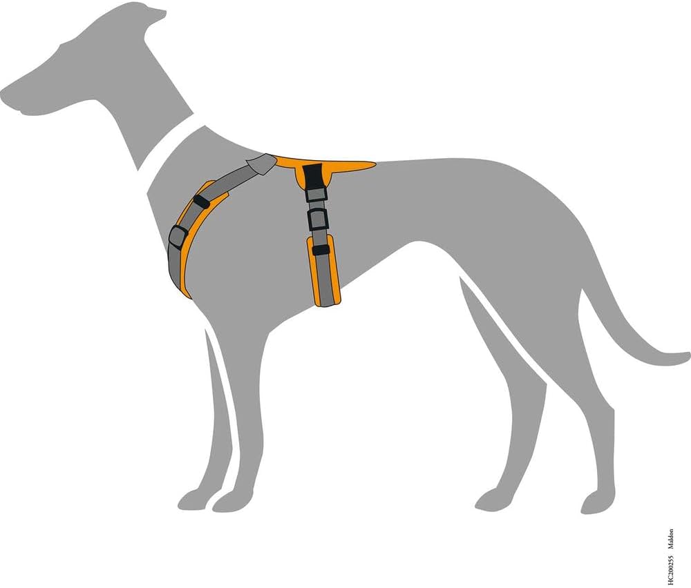 Detalle de Hunter Maldon UP Hundegeschirr XS–S in Blau/Grau – reflektierend, gepolstert, 4-fach verstellbar