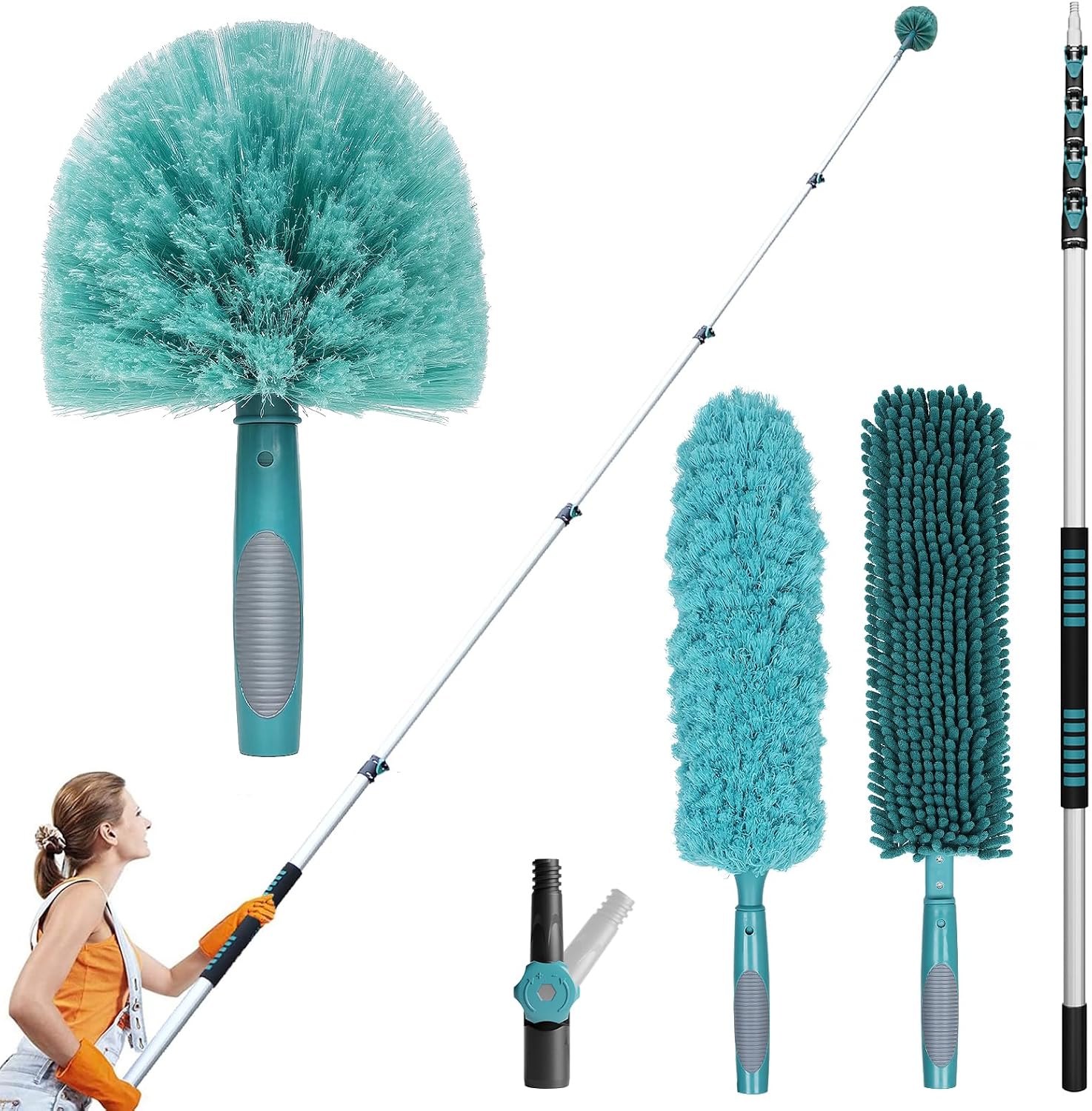 Detalle de TelesPro HI-2302-7-3K24 High-Reach Duster Kit with 6–24 ft Pole