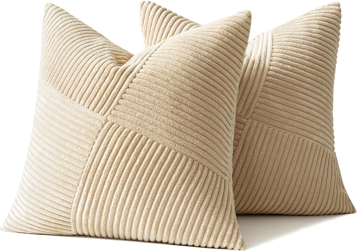 Thumbnail 6 de MIULEE Fundas de Almohada Decorativas de Pana Beige