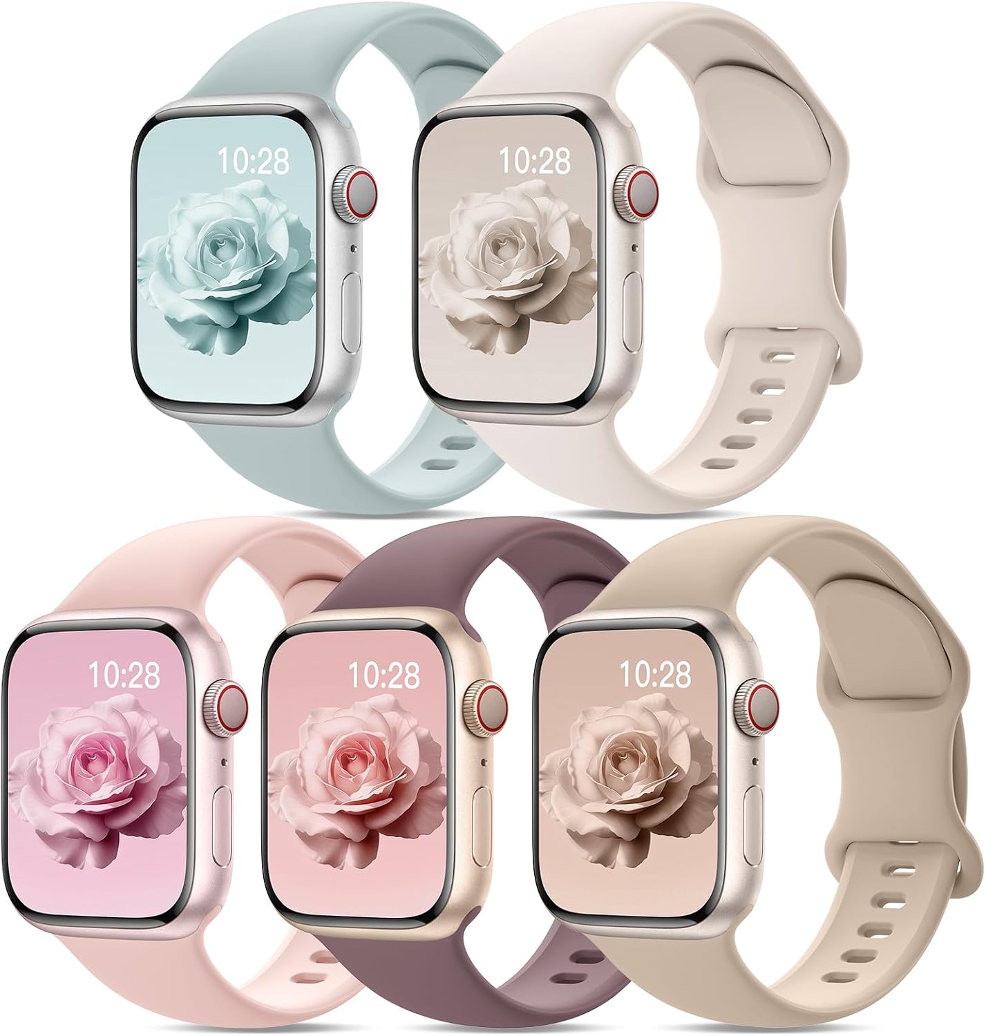 Detalle de Yoohoo Silicone strap 5 pack for Apple Watch