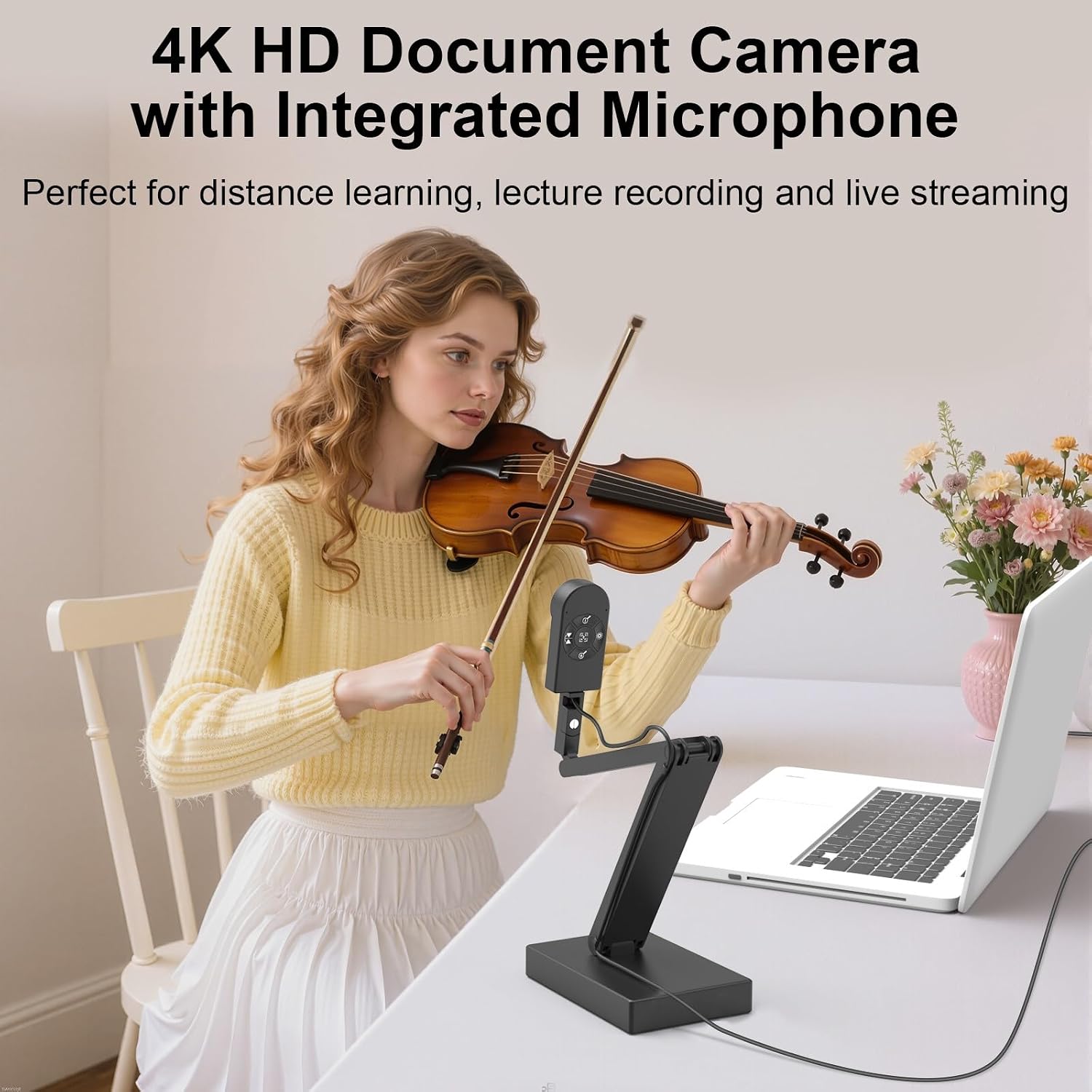Thumbnail 5 de Gawervan Visualiser for Teaching and Classroom: 12MP/4K USB Document Camera (A3) with Smart Zoom & LED Light