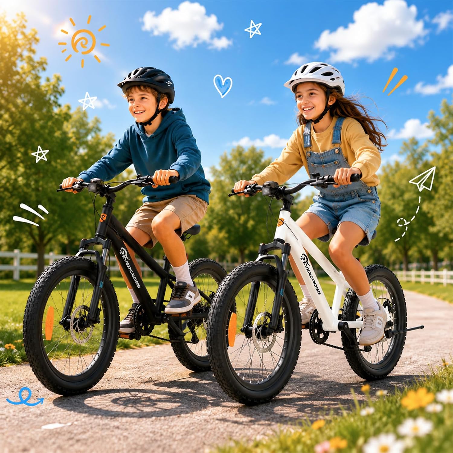 Thumbnail 6 de EVERCROSS EM5 Bici Bambino 20'': MTB Junior con 7 velocità, freno disco e forcella ammortizzata