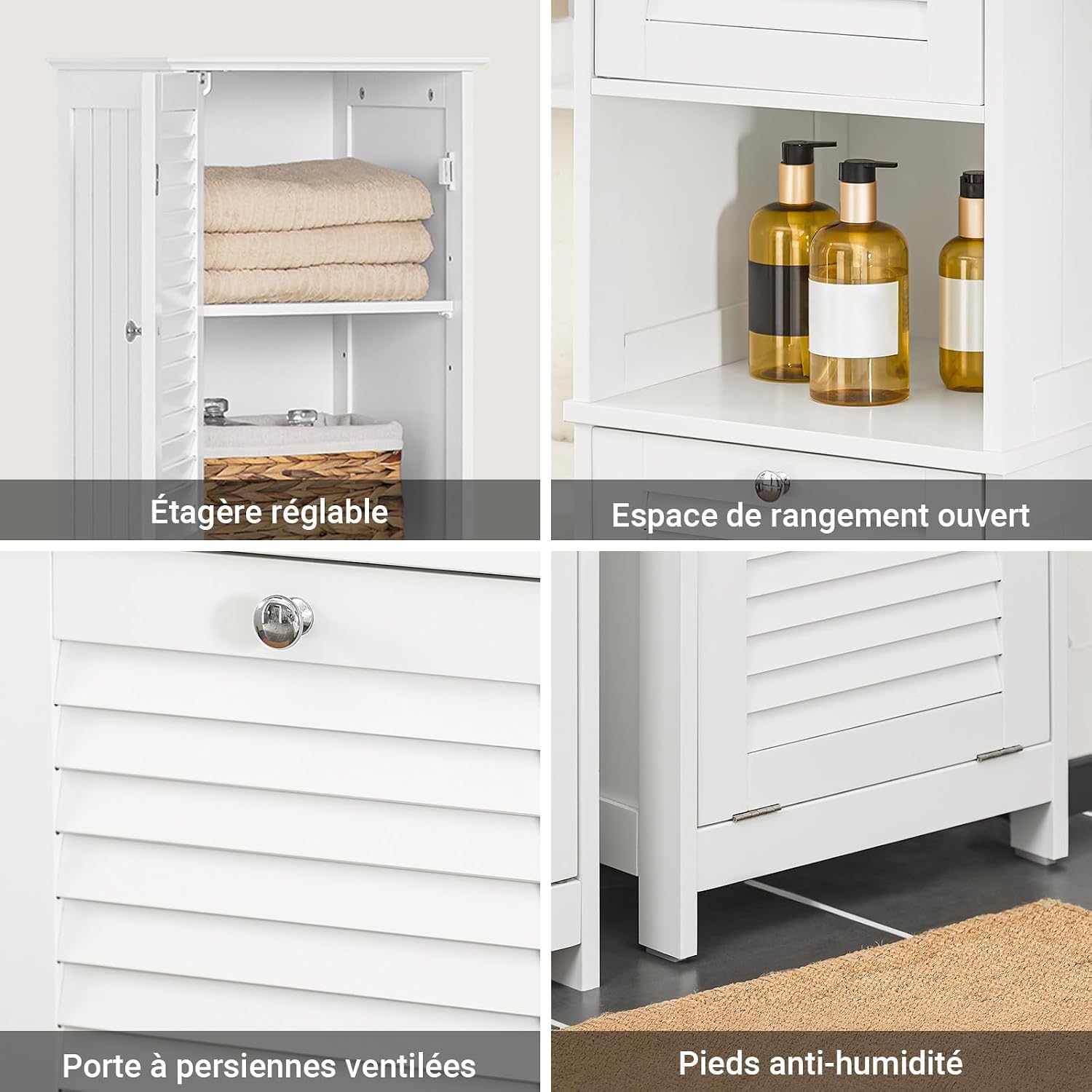 Thumbnail 6 de SoBuy BZR124-W colonne 40x170 cm blanc