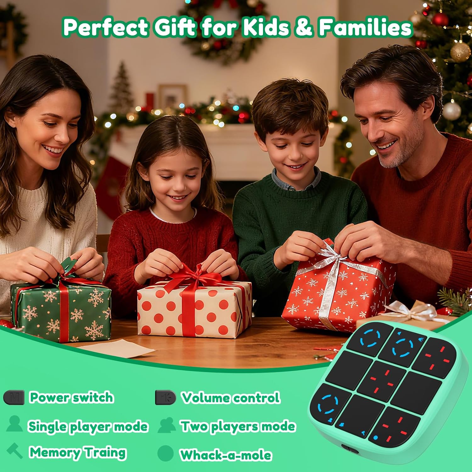 Thumbnail 6 de KOQQQ Handheld Tic-Tac-Toe Game, Rechargeable