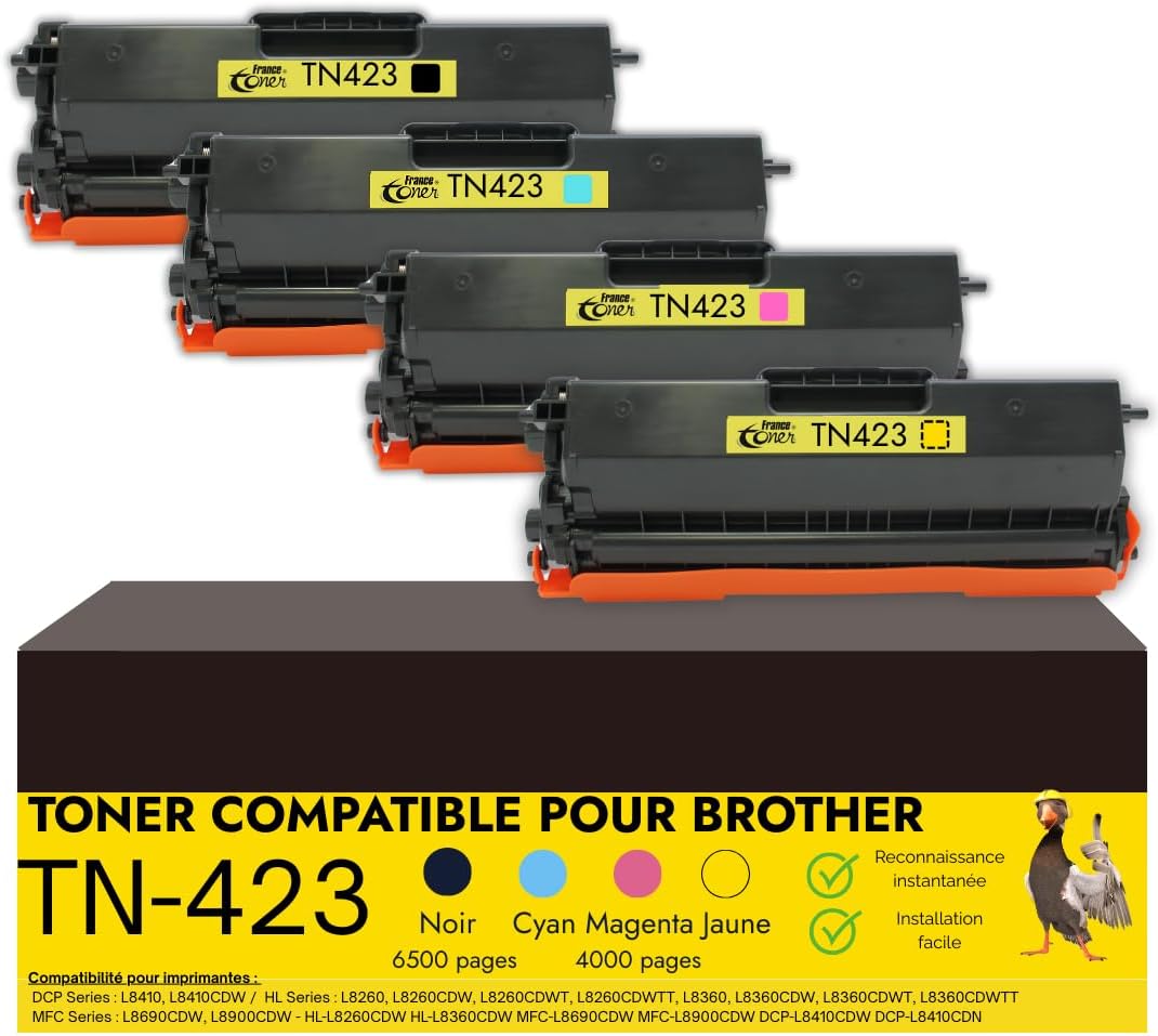 Thumbnail 6 de FranceToner TN-423 Magenta Haute Capacité – Toner Compatible Brother TN423 pour DCP L8410CDW, HL L8260, MFC L8690CDW