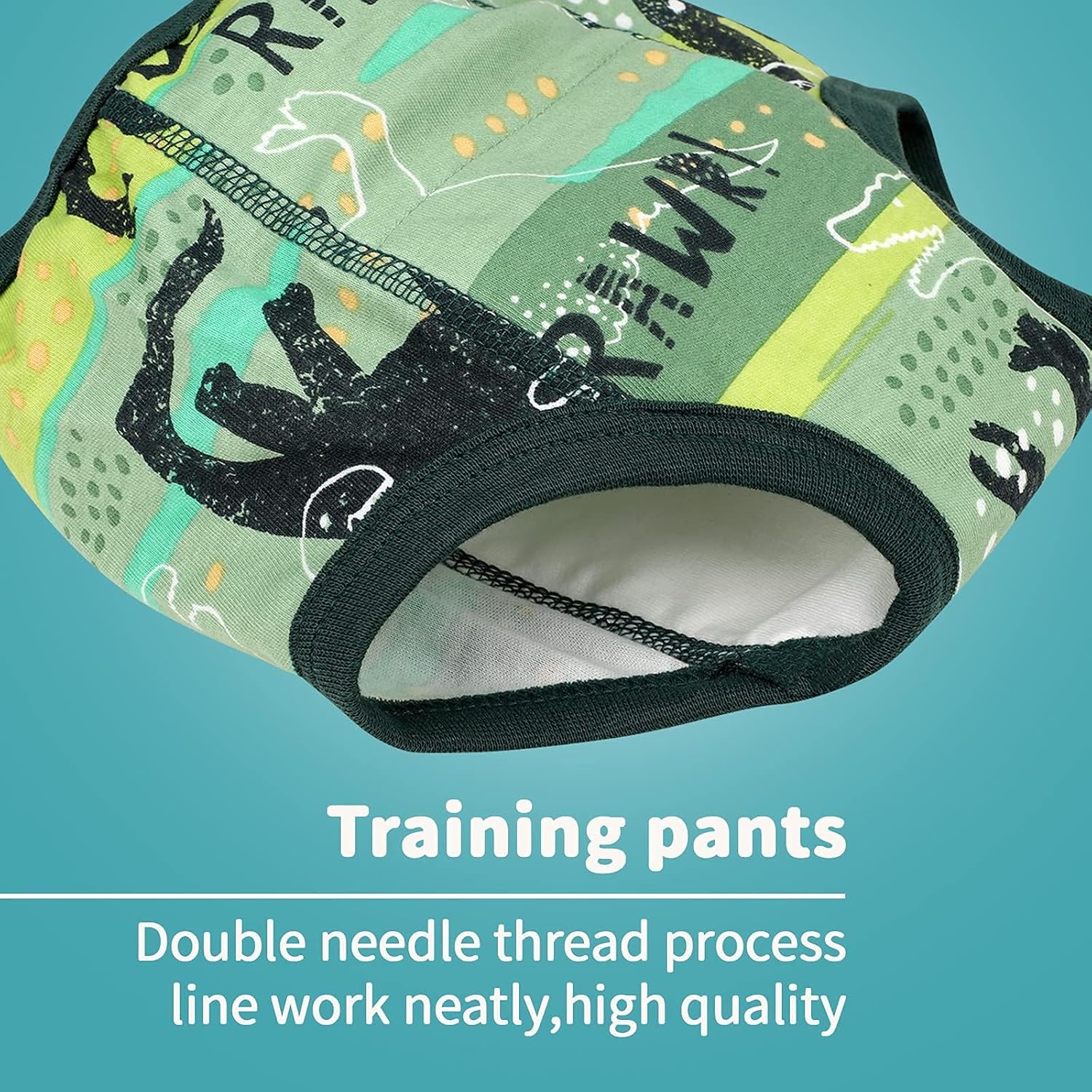 Thumbnail 6 de FLYISH DIRECT Potty Training Pants for Boys: Reusable, 8-Pack Green Dinosaur (9 Years) with Absorbent Core
