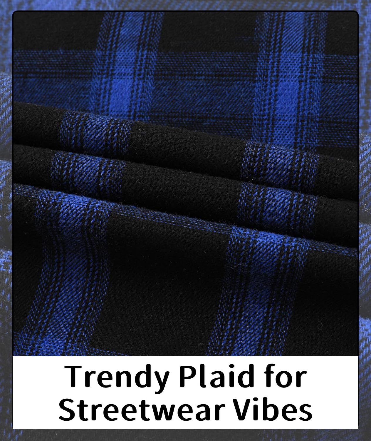 Detalle 2 de V VALANCH Men's Sherpa-Lined Flannel Jacket