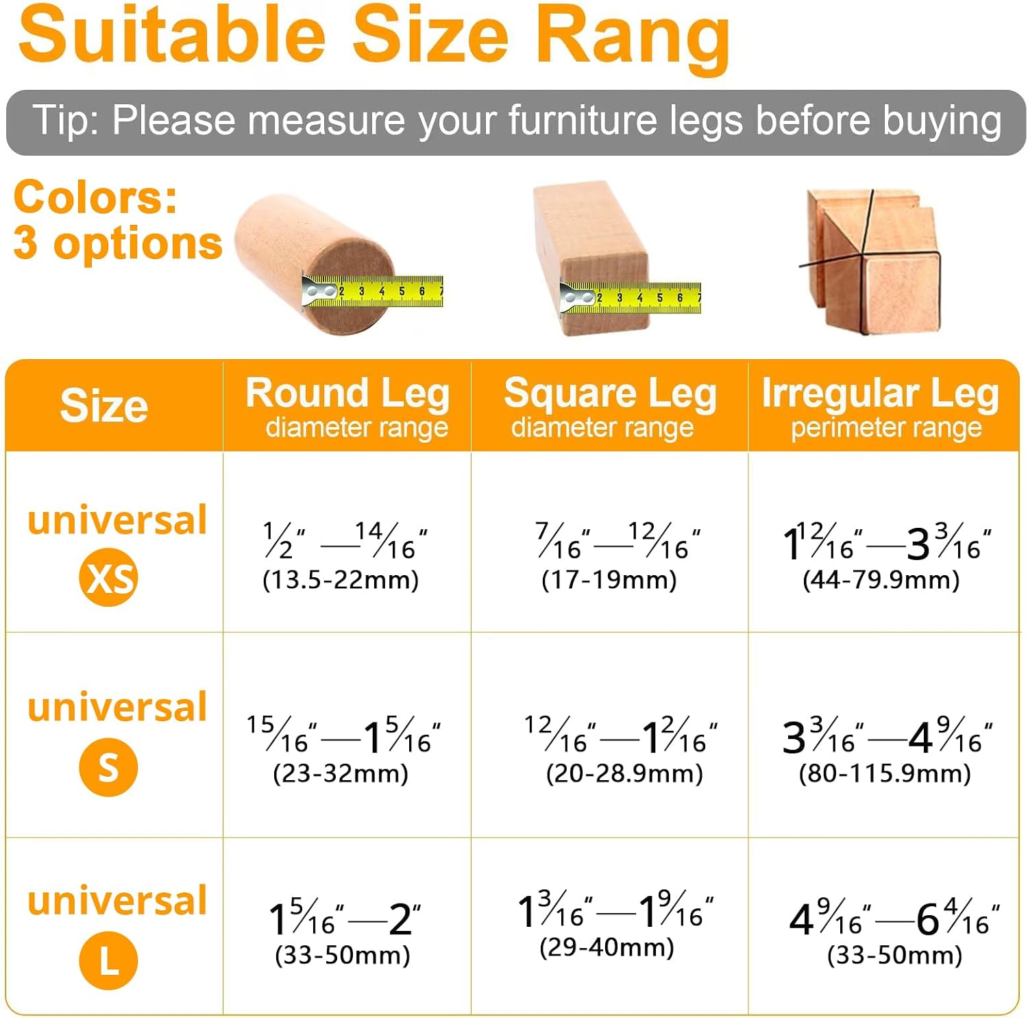 Detalle 2 de CHUNZEXI Clear-48Pack Chair Leg Floor Protectors, Silicone with Felt Pads
