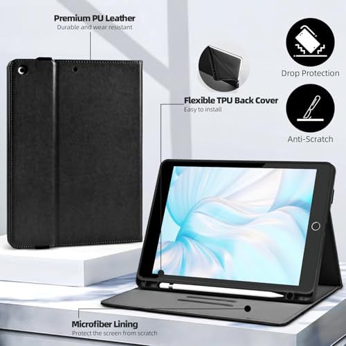 Detalle 2 de Coque 4UBonLife pour iPad 9e/8e/7e génération, 10,2 pouces, noir