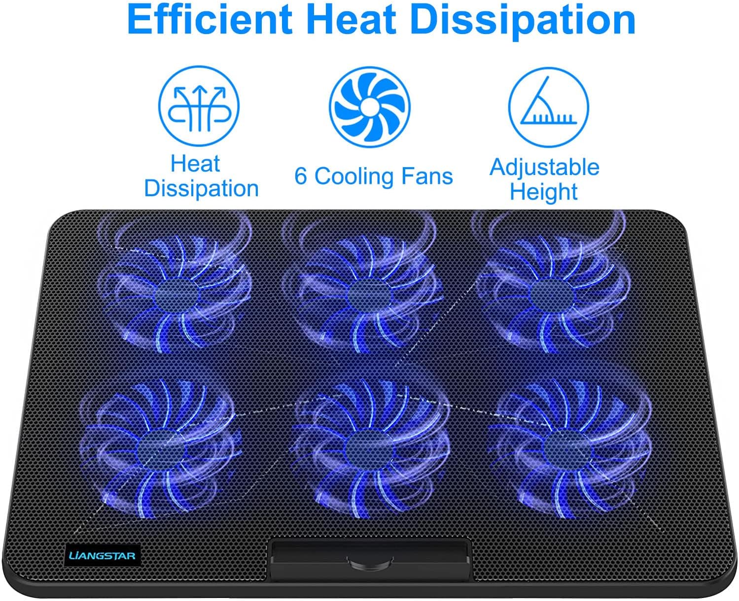 Thumbnail 2 de LIANGSTAR Laptop Cooling Pad 6‑fan, adjustable stand
