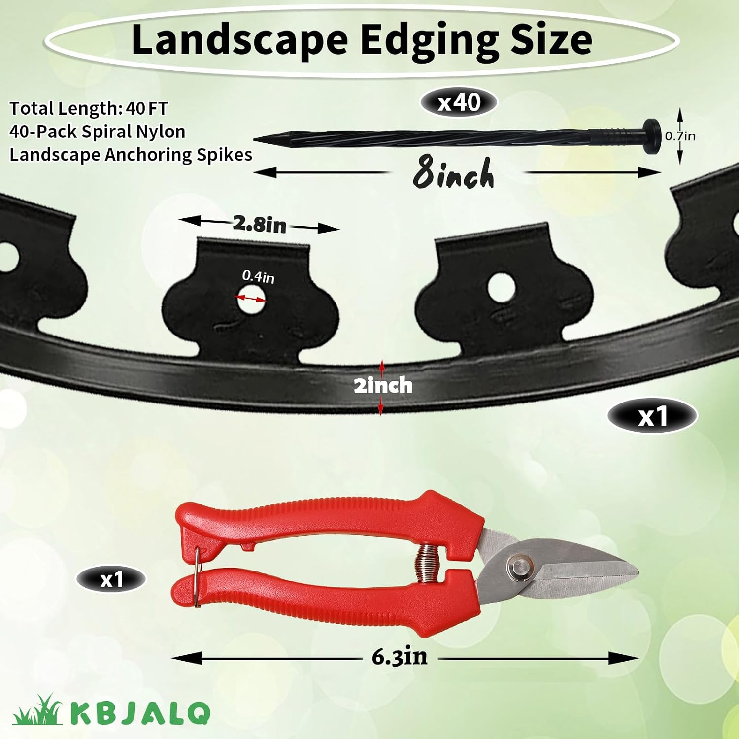 Detalle de KBJALQ Landscape Edging Border, 2-Inch Plastic Garden Edging, 40 ft